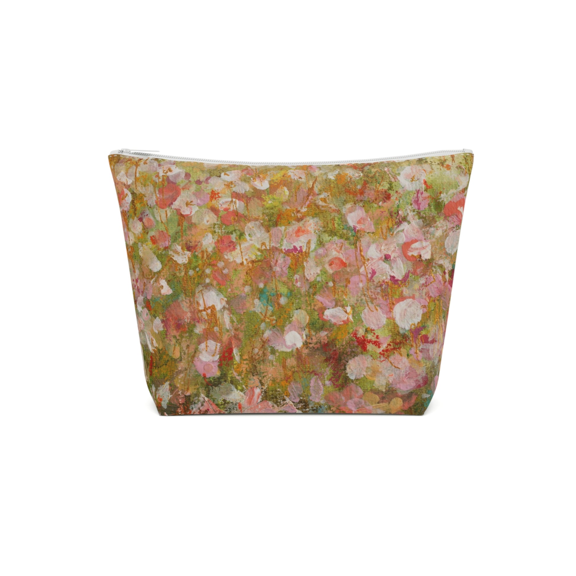 Hand-Painted Floral Cosmetic Bag