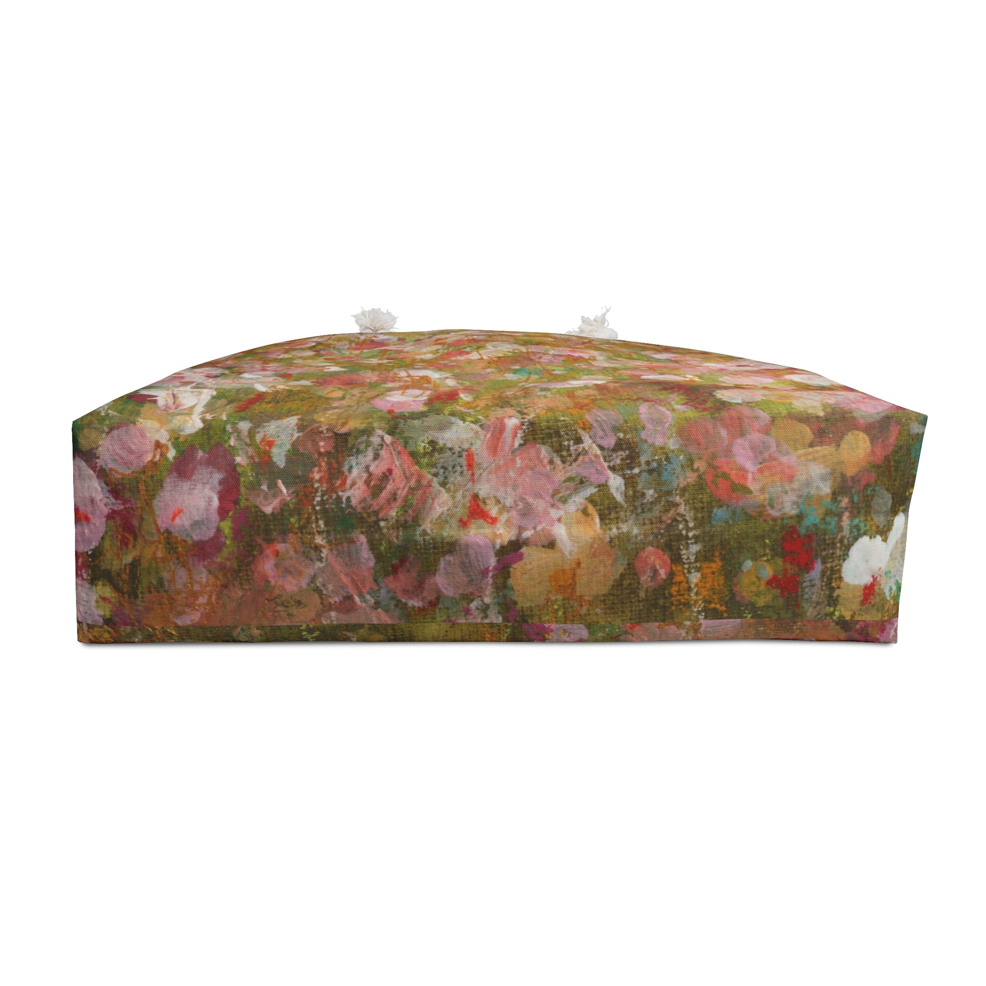 Hand-Painted Floral  Beach Bag