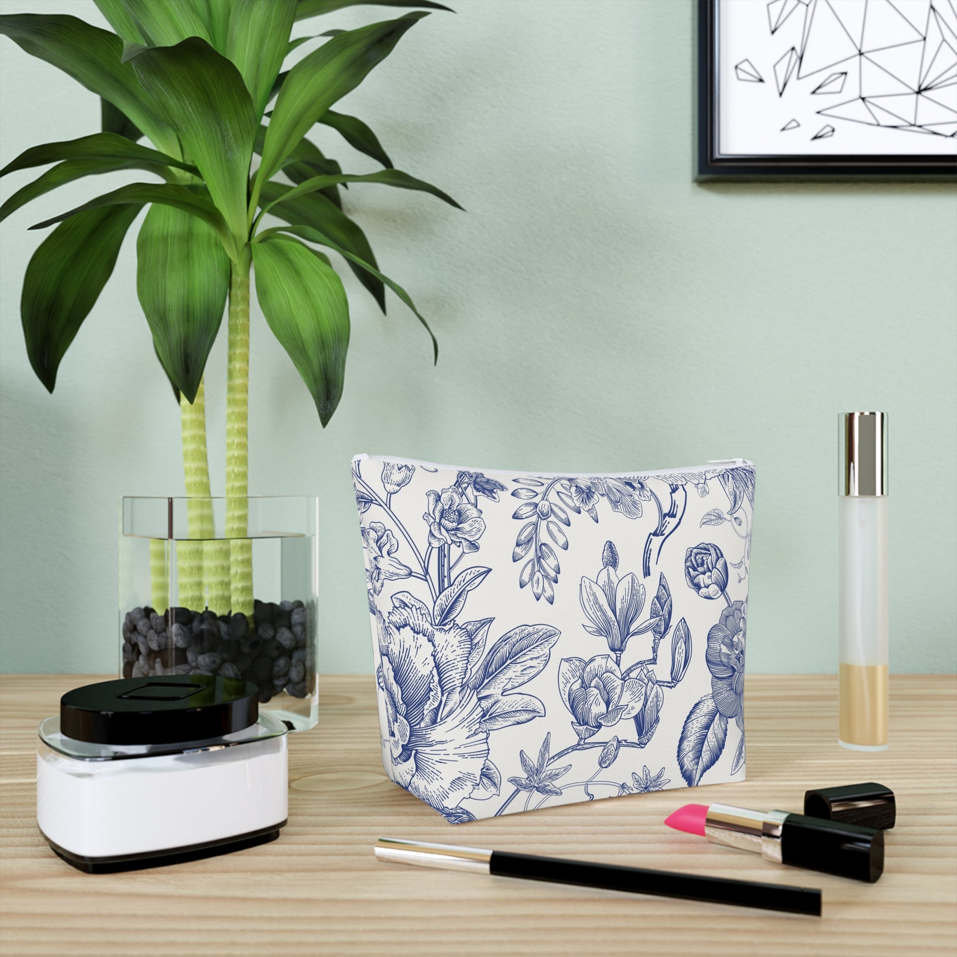 Vintage-Botanical Inspired Cosmetic Bag
