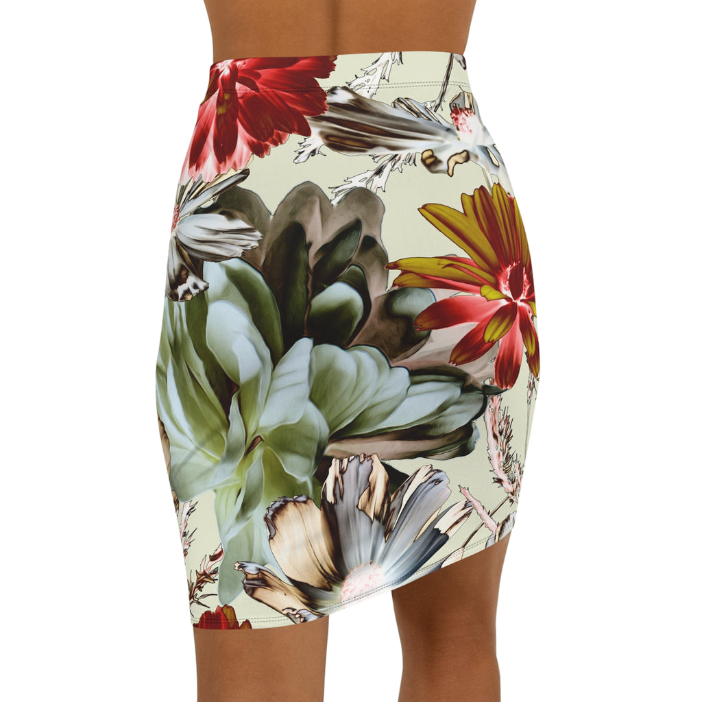 Tropical Floral Pencil Skirt