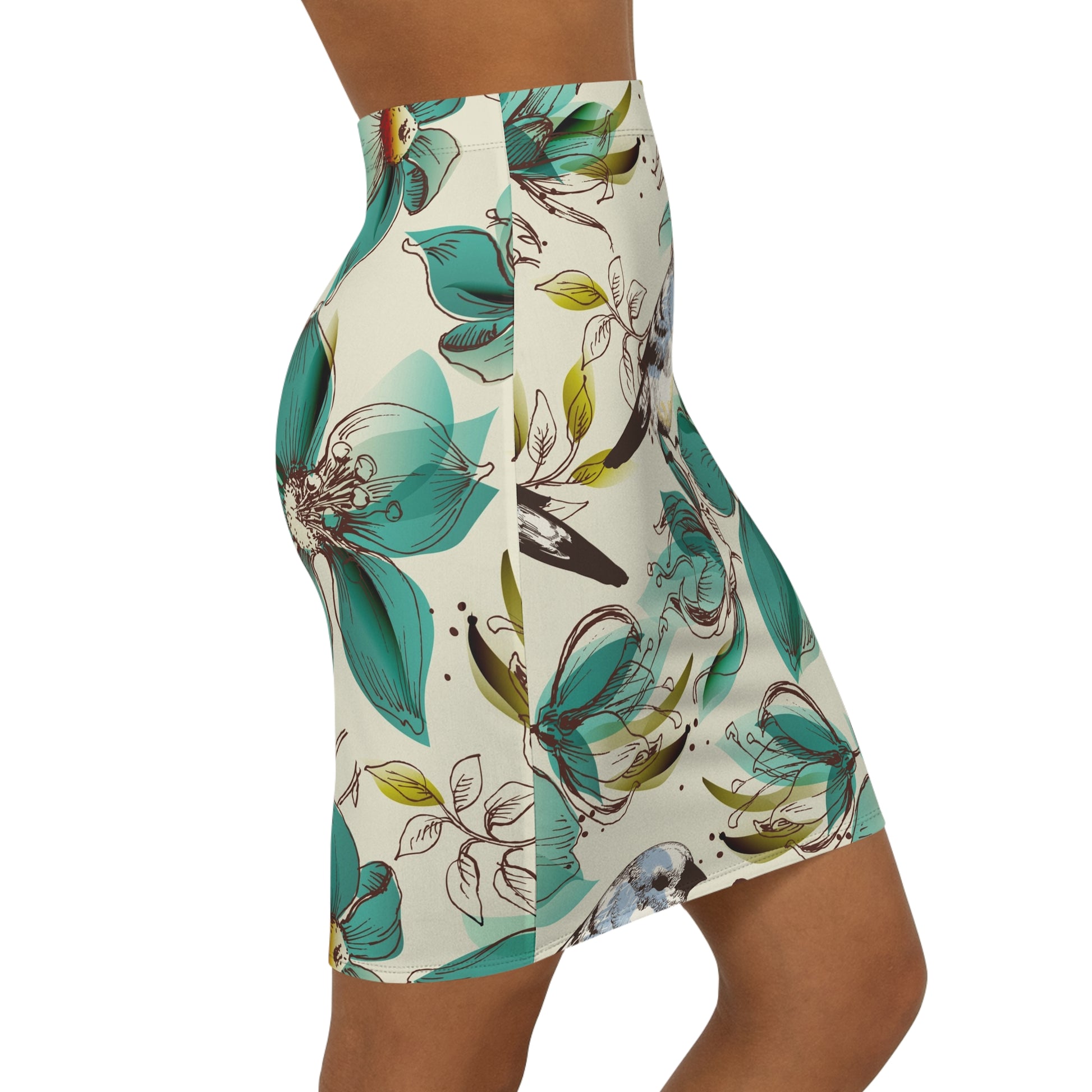 Nature-Inspired Pencil Skirt