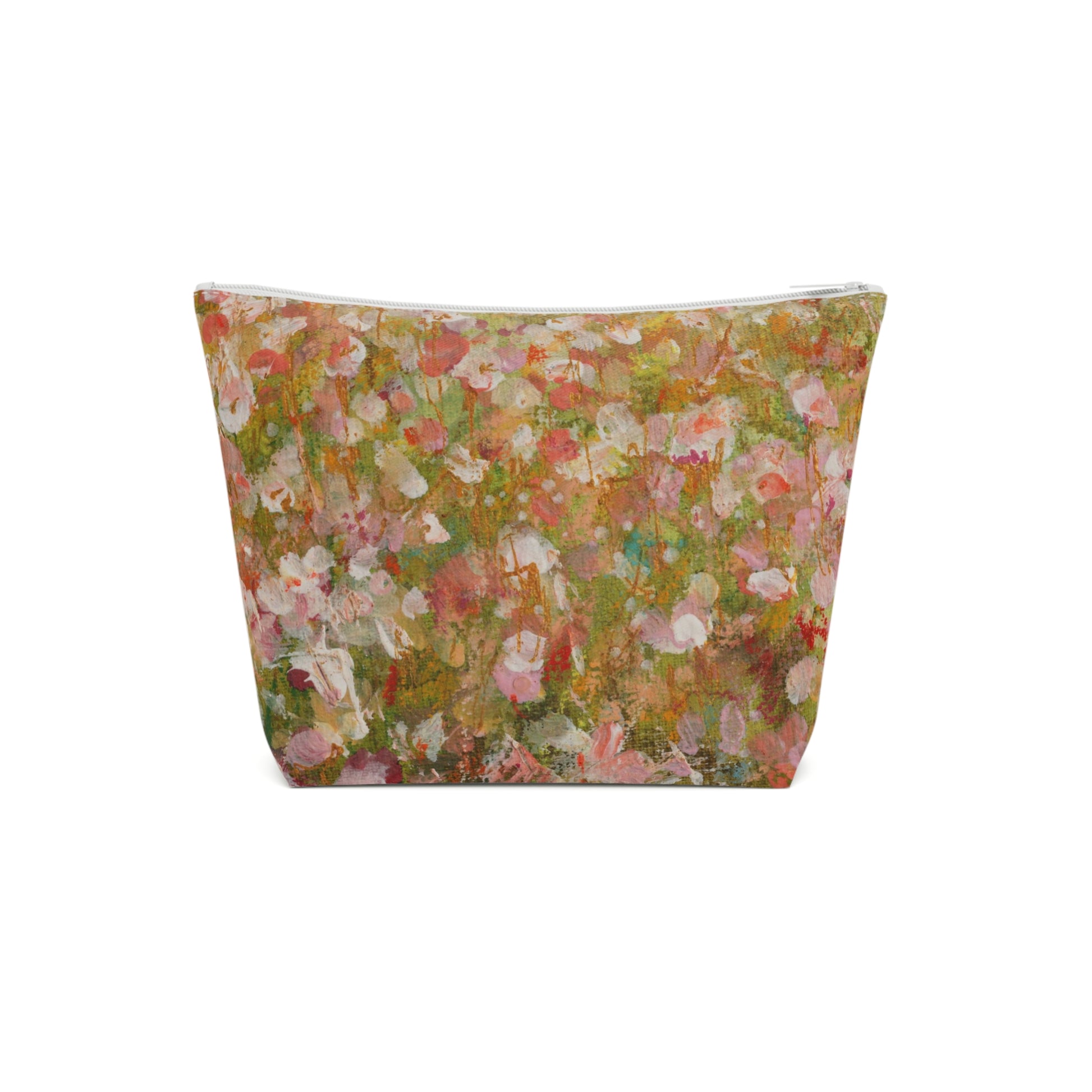 Hand-Painted Floral Cosmetic Bag