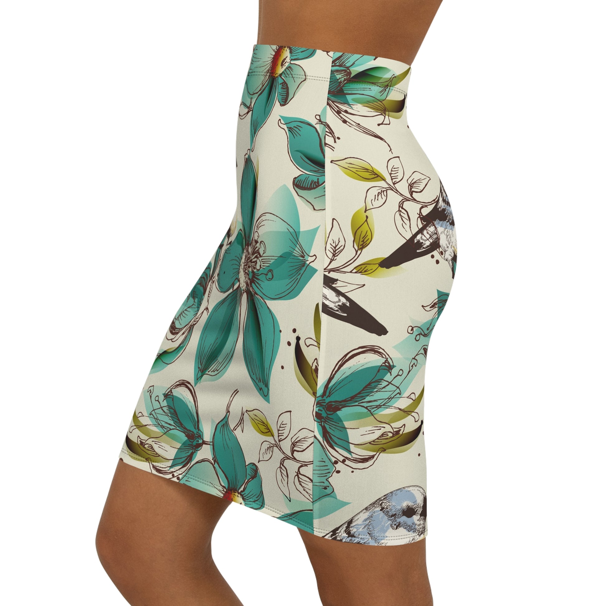 Nature-Inspired Pencil Skirt