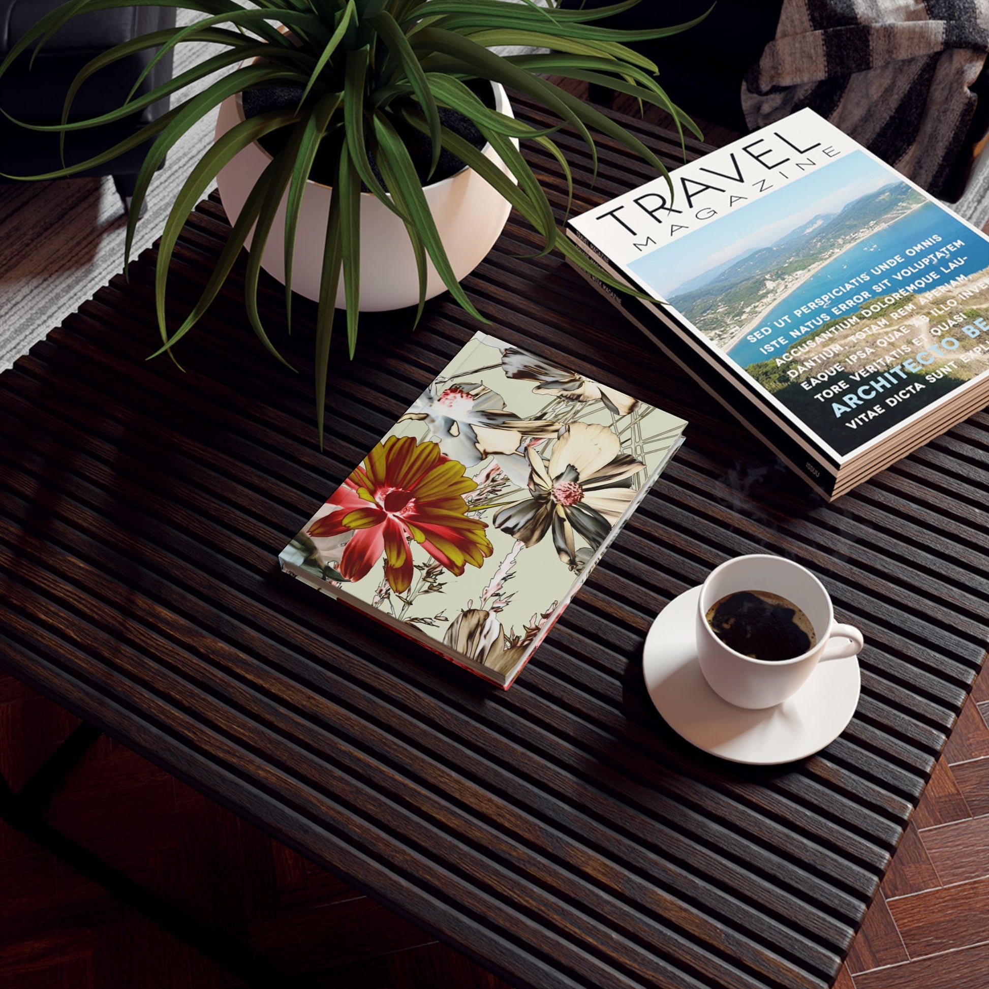 Tropical Floral Hardcover Journal