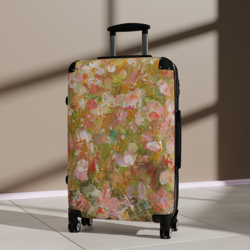 Hand-painted Floral Suitcase