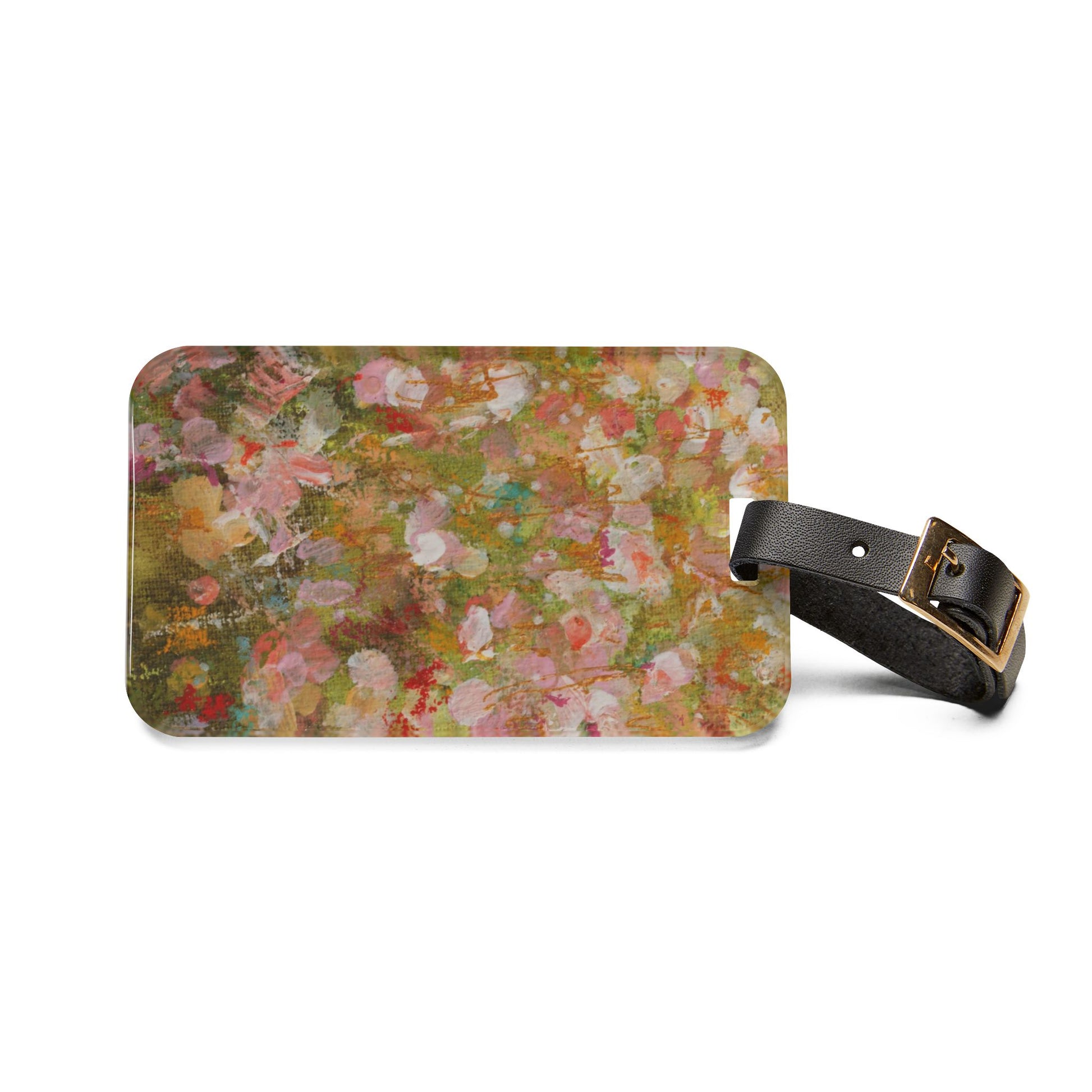 Hand-painted Floral Luggage Tag
