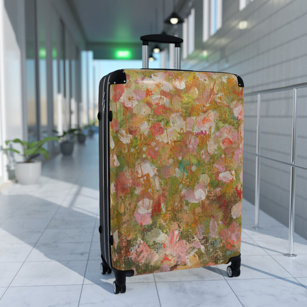 Hand-painted Floral Suitcase