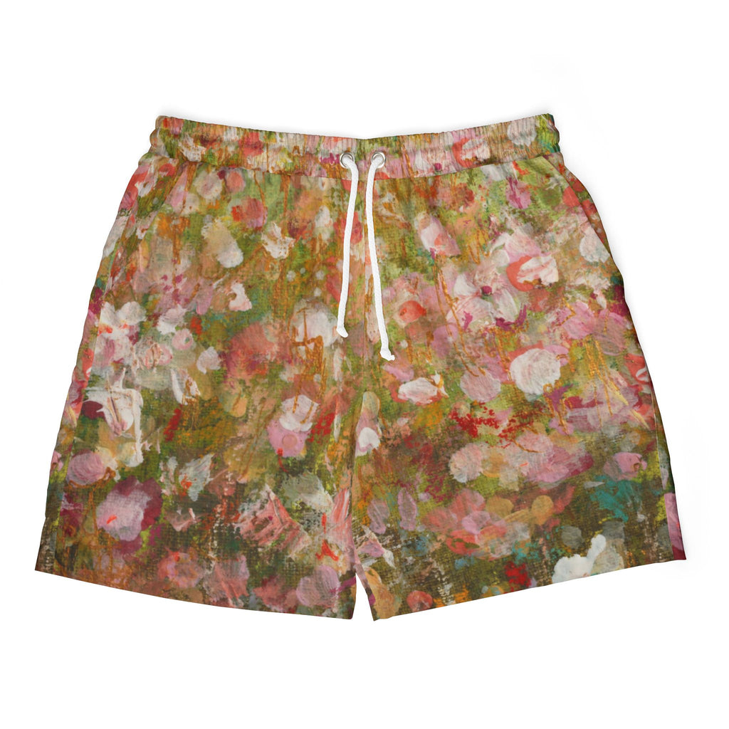 Hand-Painted Floral Swim Shorts