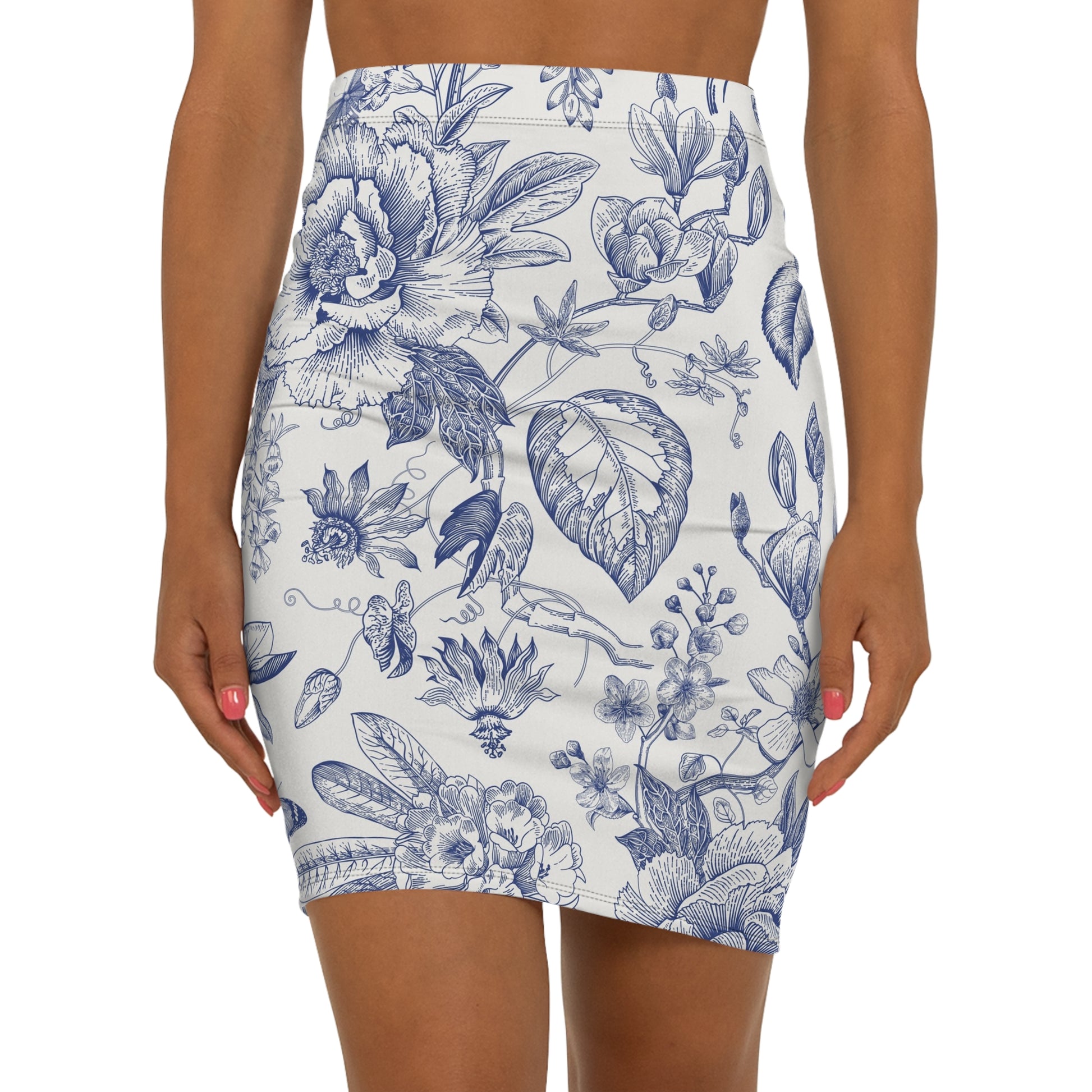 Vintage-Botanical Inspired Pencil Skirt