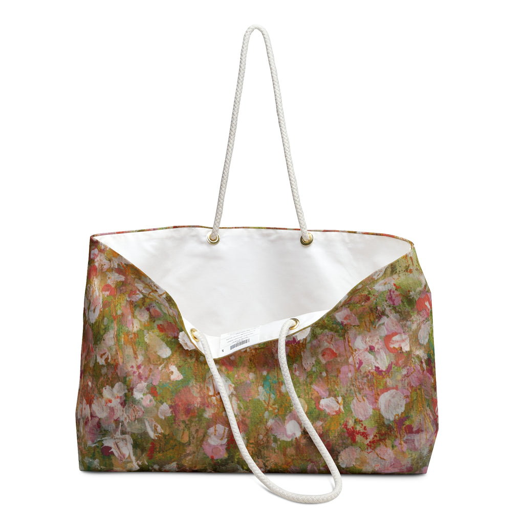 Hand-Painted Floral  Beach Bag
