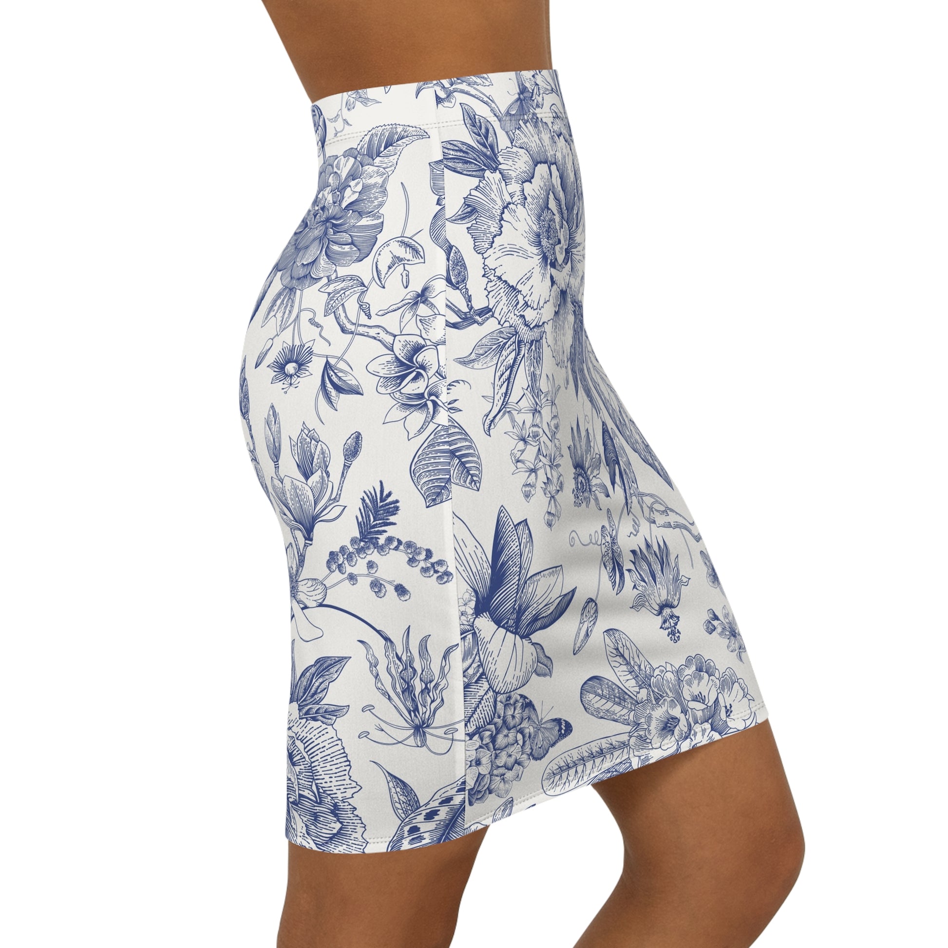 Vintage-Botanical Inspired Pencil Skirt